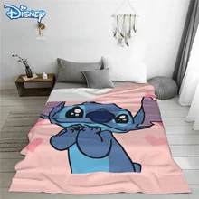 Disney Stitch cute cartoon Plush Blanket Children Gift Blanket Soft Warm flannel Throw Sofa Bed Cover Winter bed blankets Plaid (4)