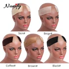 Женский бархатный парик Nunify, черный, бежевый, кофейный, коричневый, удобный регулируемый парик, 1 шт.лот