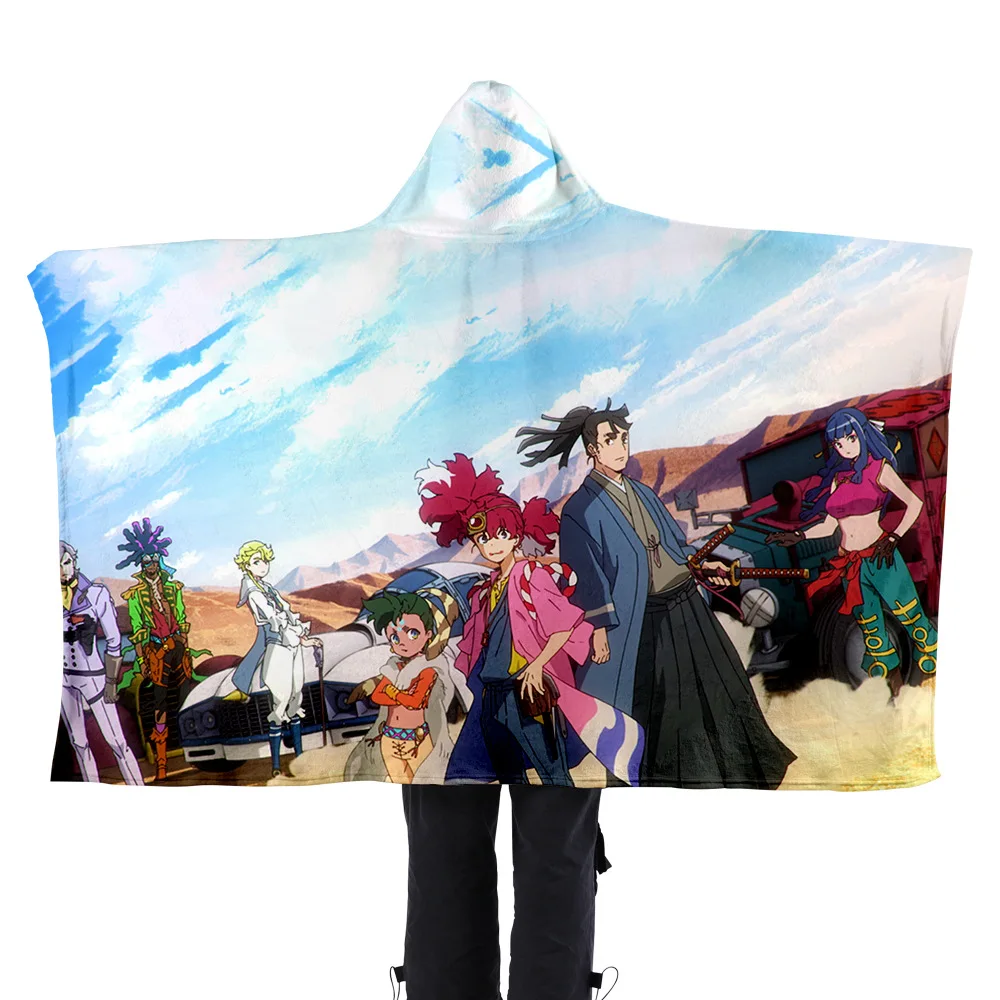 

Anime Appare Ranman Cartoon Soft Warm Cosplay Costume Hoodie For Bedroom Sofa Travel Car Wearable Lazy Flannel Fleece Blanket