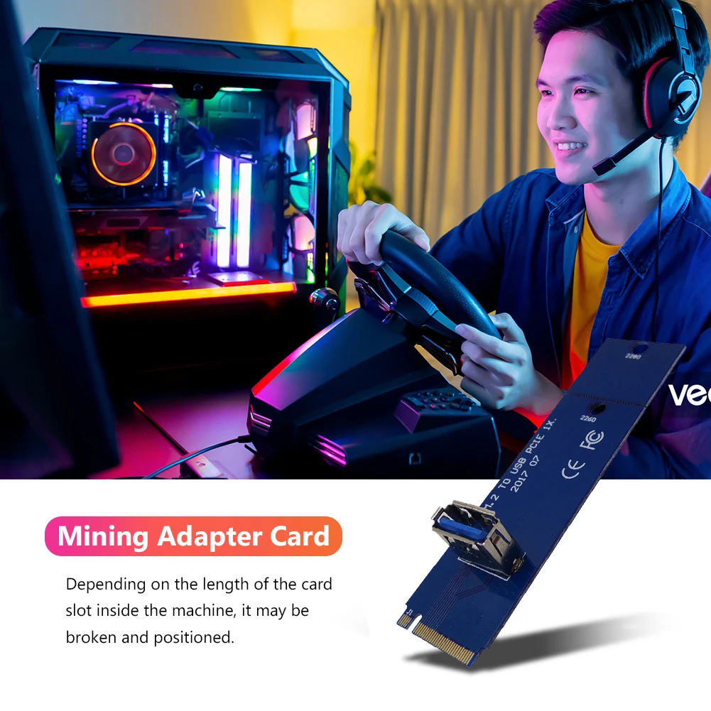 Переходник M.2 на USB 3 0 переходник NGFF M2 переходная карта для майнинга PCIe X16