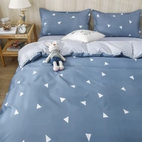 4pcs high quality lovely pattern couple bed sheet quilt cover pillowcase cartoon printed soft bedding sets home double bed set