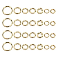 100pcs diy craft accessories materials not faded golden stainless steel split ring held hang o connection circle