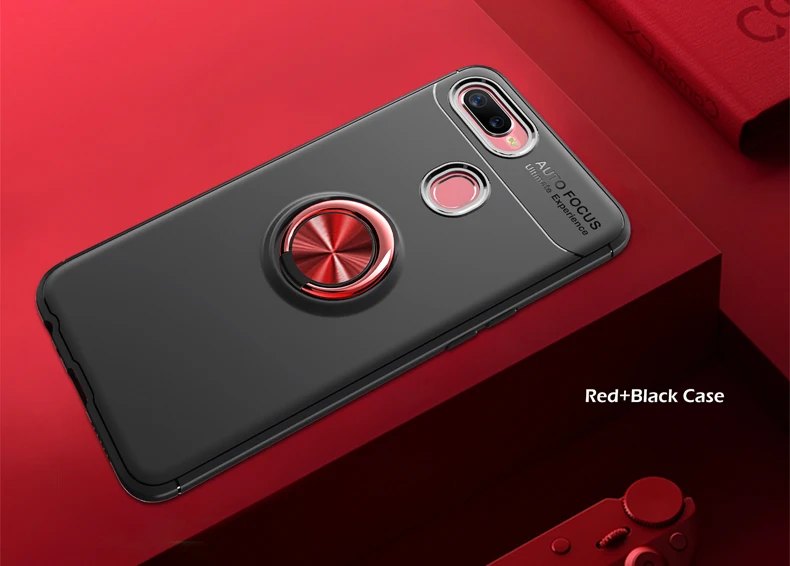 Для OPPO A7 AX7 чехол Автомобильный держатель Стенд Магнитный кронштейн палец кольцо мягкое силиконовое покрытие чехол для OPPO A7 A 7 противоударный