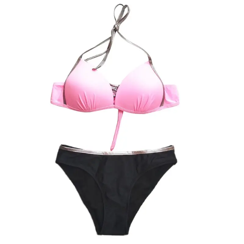 Новинка 2019 сексуальный Двухсекционный купальник пуш-ап женский с высокой