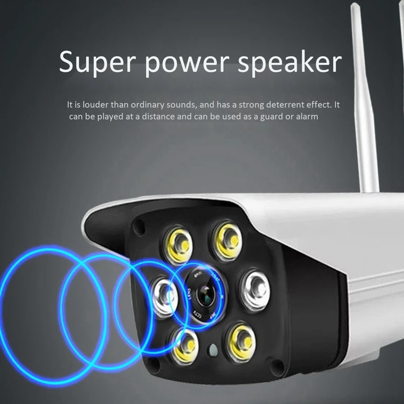 

6 Lights Wifi Camera Outdoor High-Definition Night Vision Network Surveillance Camera Network Package Monitor