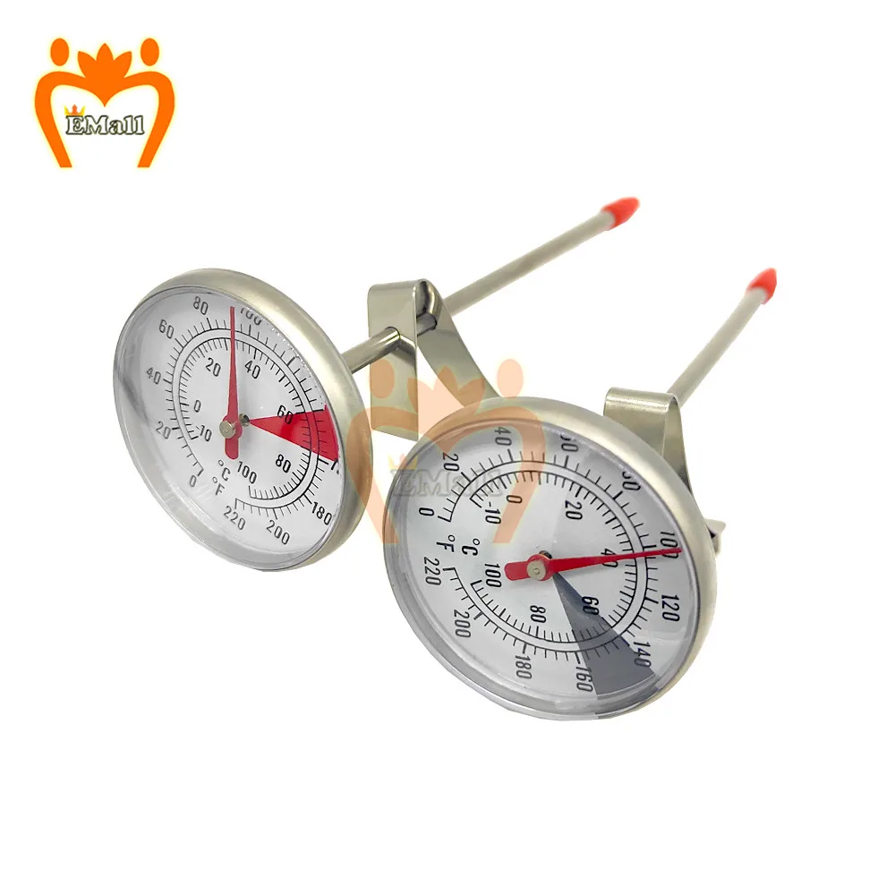

Stainless Steel Kitchen Food Cooking Milk Coffee Thermometer 0-100℃/0-220°F Meat Water Food BBQ Probe Oven Thermometers Test