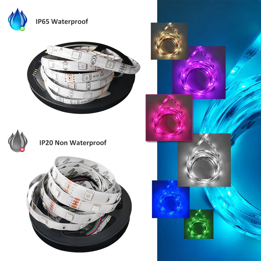 Светодиодные ленты 5050 60 Светодиодный s/m DC12V RGB RGBW гибкий светодиодный свет
