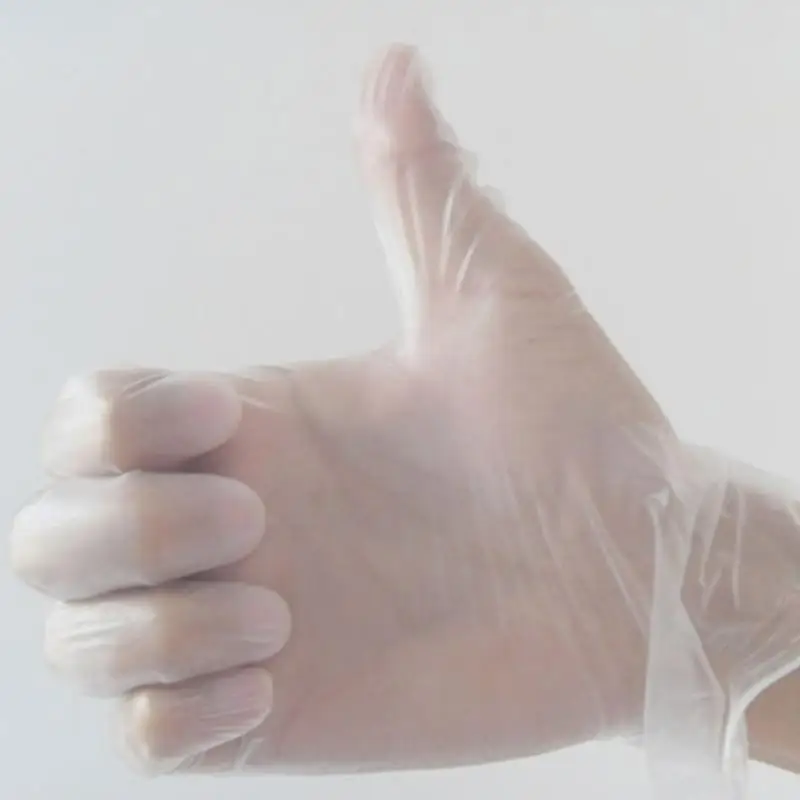 

100pcs Food Grade Disposable vinyl Gloves Anti-static Plastic Gloves For Food Cleaning Cooking Restaurant Kitchen