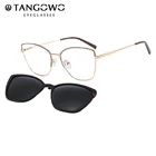 TANGOWO Cateye металлические ретро поляризованные солнцезащитные очки Женские Модные оптические оправы для очков при близорукости 2021 очки по рецепту B23109