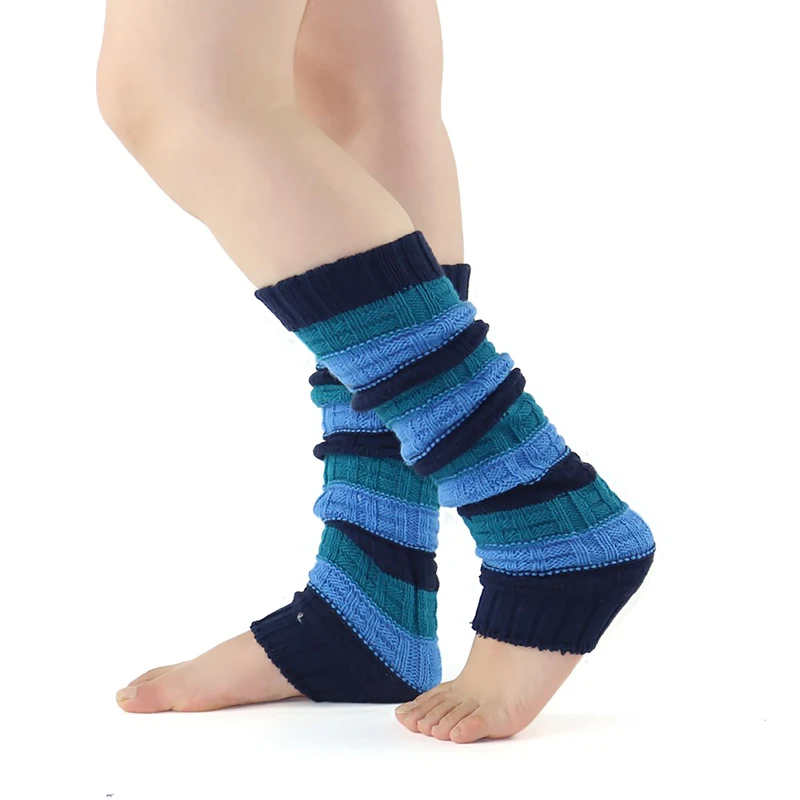 Brand Women Leg Warmers Fall Winter Warm Cover Leggings Kneepad Striped White Black Compression Hosiery Ladies Boot Stocking X25 | Женская