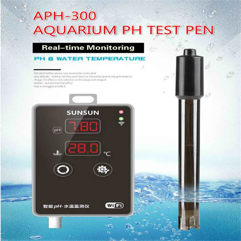 SUNSUN APH-300 Aquarium Fish Tank PH Test Pen Tester Wifi Measurement