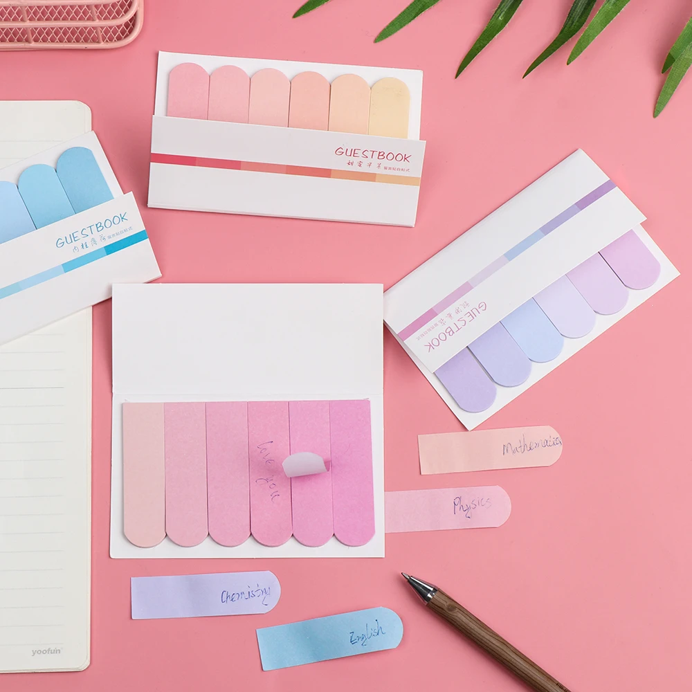 120 страниц милые Стикеры с постепенным изменением цветов наклейки флагами