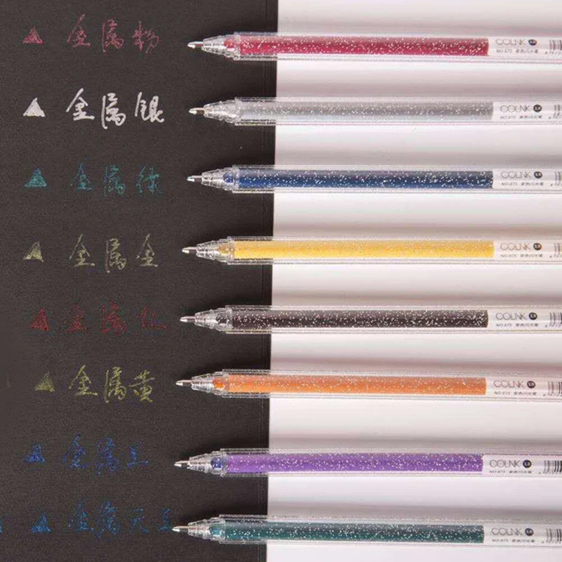 

1 Set 8 Colors Magical Pen Glitter Gel Pens Set Drawing Painting Colorful Color Changing Gel Highlighter New Arrival