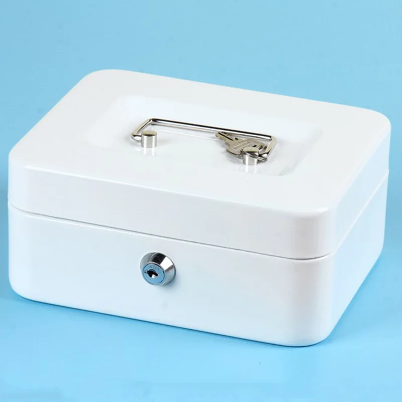 Lockable Cash Box Deposit Slot Cash Money Box Safe Portable With 2 Keys Storage Box Money Jewellery Storage Lock Box Outdoor