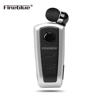 fineblue f910 wireless bluetooth stereo music clip on business headset handsfree vibrating earbud with mic