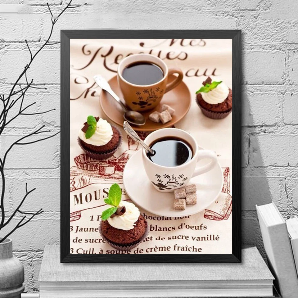 Evershine Diamond Embroidery Full Display Diamond Mosaic Picture Of Rhinestones Paint Diamond Painting Coffee Cross Stitch Kit