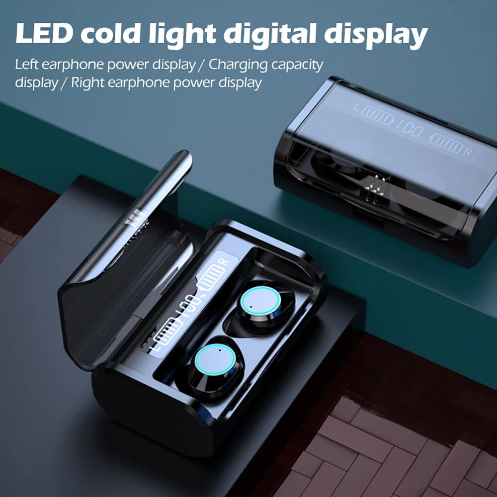 Беспроводные стереонаушники с поддержкой Bluetooth 5 0 и зарядным устройством на 3300 мА