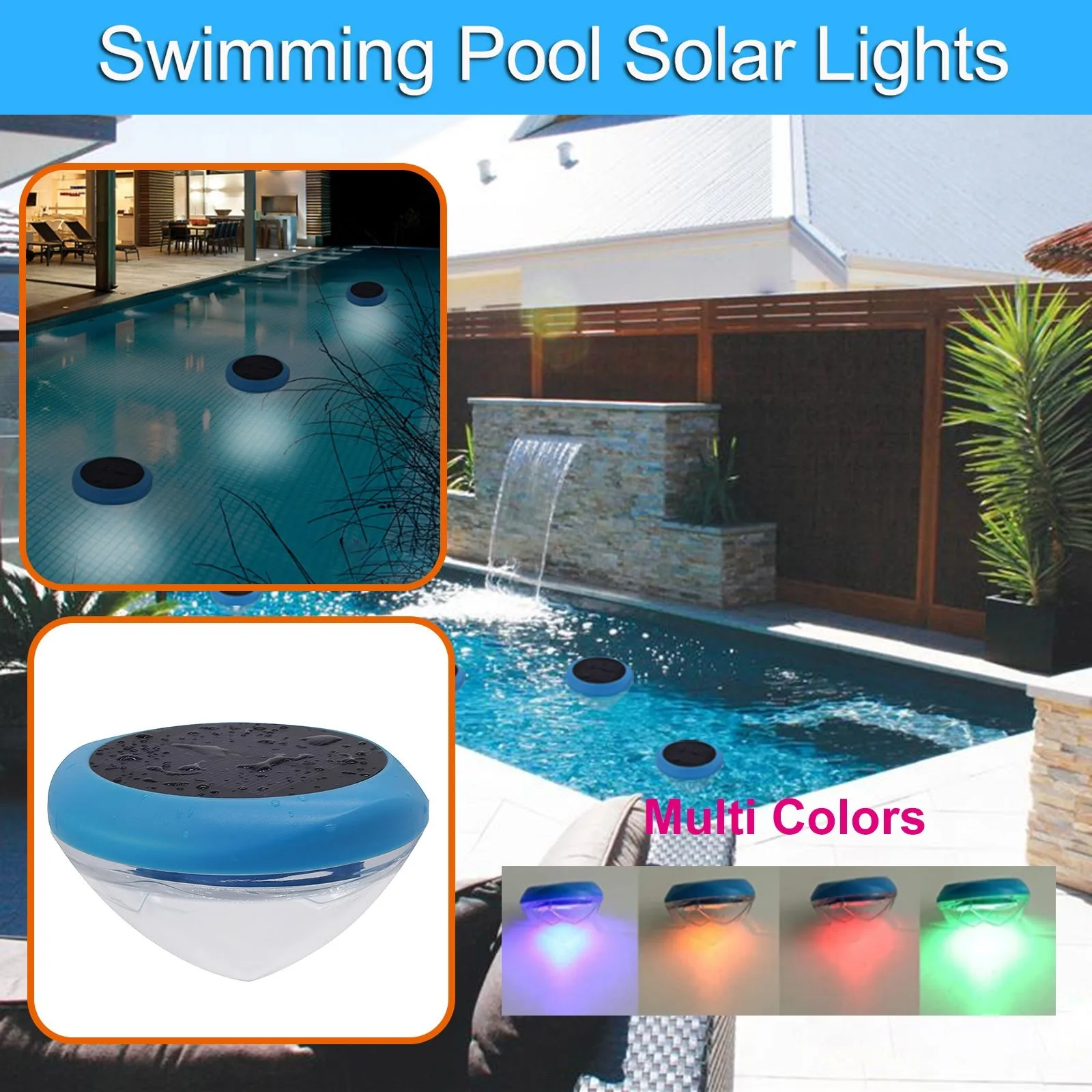 

Floating Solar Light Waterproof Decorative Led Solar Light For Landscaping, Pool Lamp For Swimming Pool, Garden, Water Park