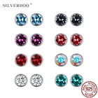 Женские серьги из серебра 925 пробы, с австрийскими кристаллами