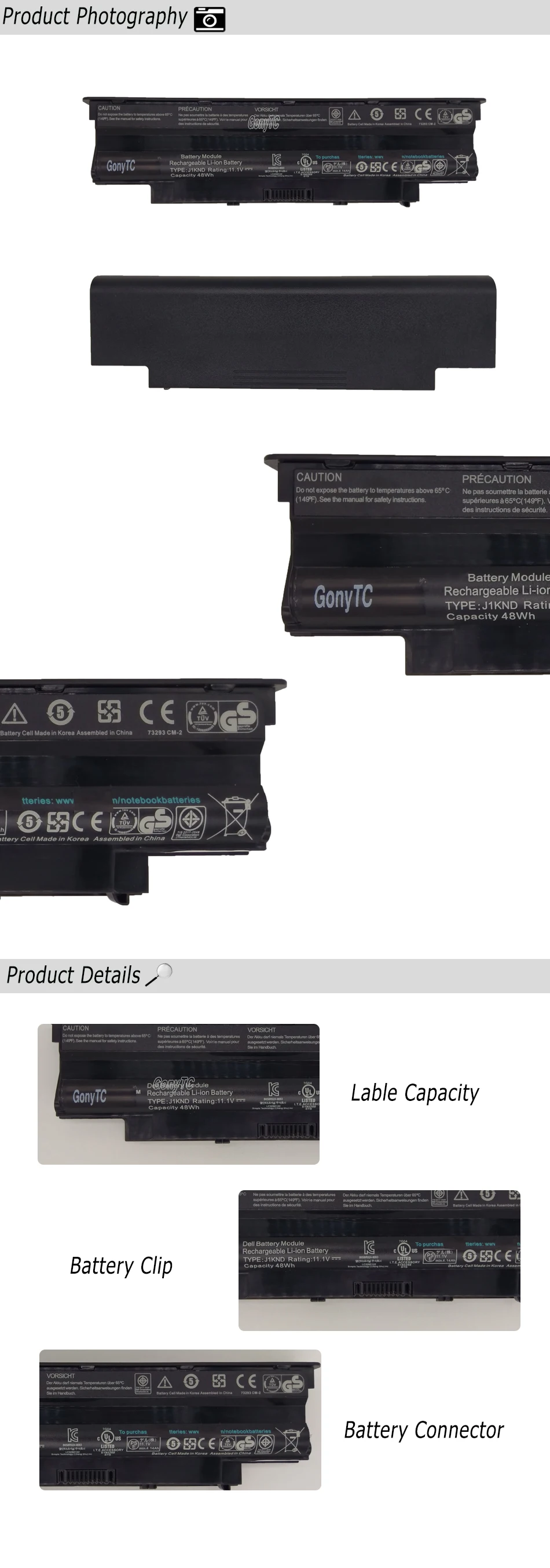 Ноутбук Батарея J1KND для DELL Inspiron N4010 N3010 N5040 N3110 N4050 N4110 N5010 N5010D N5110 N7010 N7110 M501 M501R