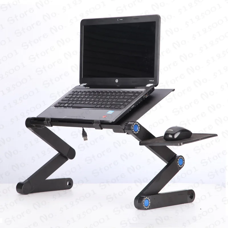 

Стол для ноутбука Регулируемый алюминиевый, эргономичный портативный компьютерный столик, поднос для телевизора, столик для компьютера, на...