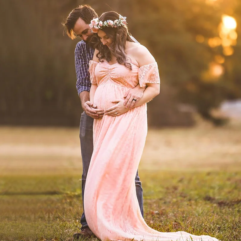 Платье для беременных реквизит фотосъемки белое кружевное сексуальное платье