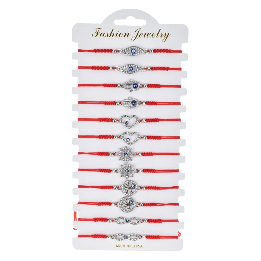 Древо жизни ручной Плетеный Красный браслет косы Турция Дурной глаз удача