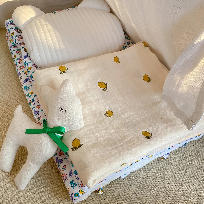 

[Simfamily] 1pc muslin 100% cotton baby swaddles soft newborn bath blankets gauze wrap infant sleepsack stroller cover play mat