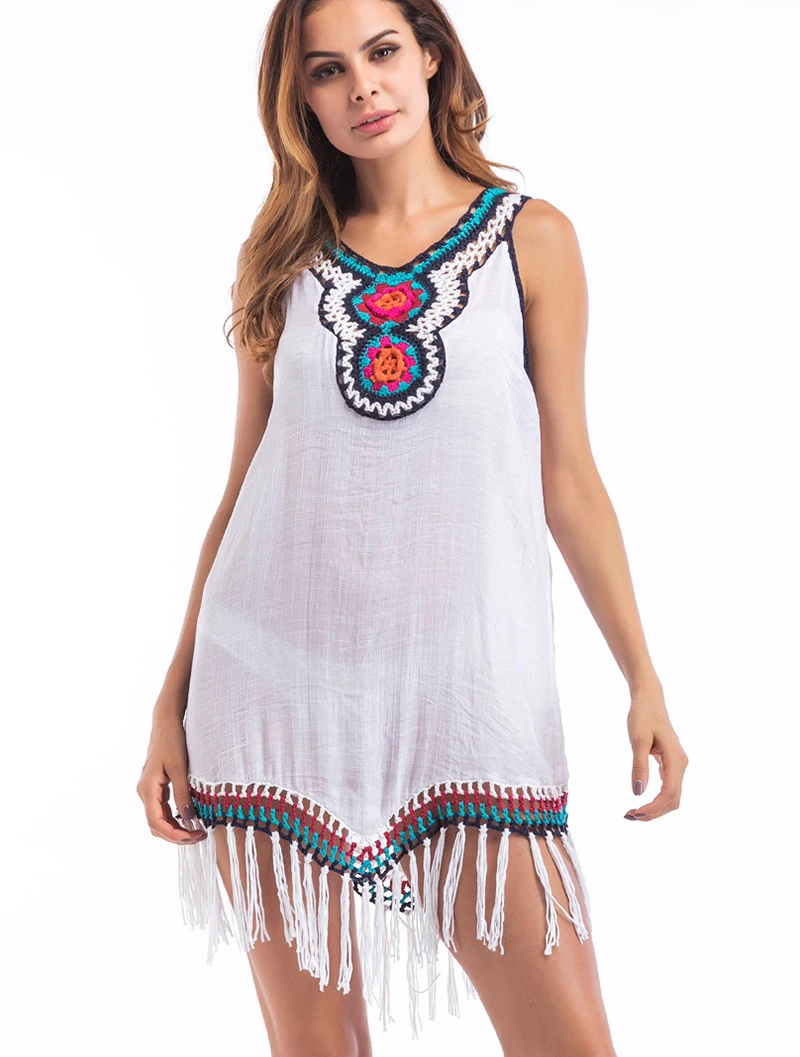 Женская рубашка с кисточками на подоле Топ длинным рукавом и принтом в