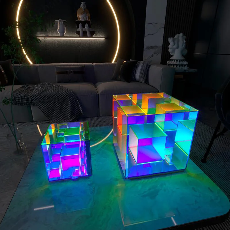 Noxu Musu кубический стол Lmap светодиодные цветные акриловые настольные лампы для