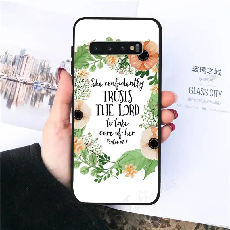 

Bible Quotes verse Jesus Christian Phone Case For Samsung galaxy S 7 8 9 10 20 edge A 6 10 20 30 50 51 70 note 10 plus