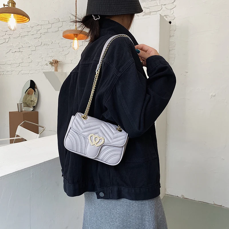 Женская сумка через плечо с цепочкой из ПУ кожи | Багаж и сумки