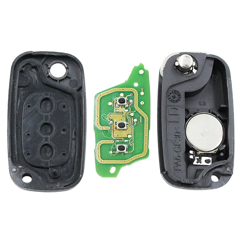 Складной автомобильный ключ с 3 кнопками 433 МГц чип ID46 PCF7961 для Renault Clio Twingo Master Kangoo