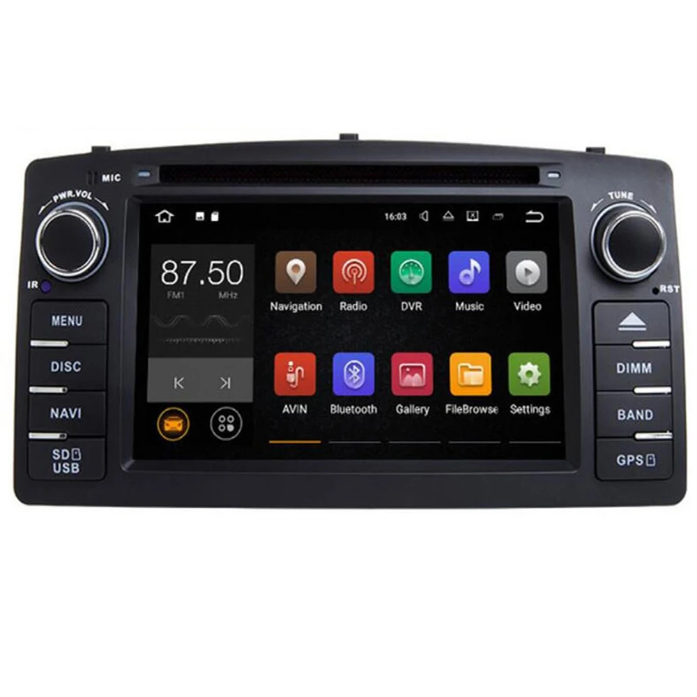 DSP Android 10 4G RAM 64G ROM 2 Din Автомобильный GPS для Toyota Corolla E120 BYD F3 мультимедийный плеер