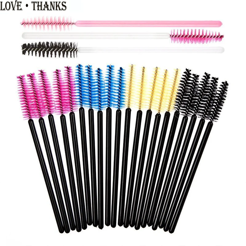 

100 Pcs Disposable Eyelash Brush Mascara Wands Eye Lashes Applicator Spoolers Eyelashes Cosmetic Brushes Makeup Tool