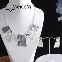 meicem 2021 best selling geometric choker womens necklaces for fashion girls gift boho jewelry women custom zinc alloy necklace