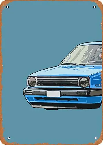

Metal Sign - Daily Car Retro CAR Racing 1-8 x 12 Vintage Look Tin Plate