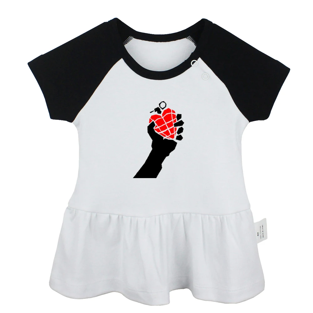 Платья для новорожденных девочек с рисунком аниме Знак смерти Skrillex DJ Fans Sonny John Moore