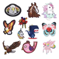 unicorn animal patches for clothing iron embroidered sewing applique cute on fabric badge new diy apparel accessori decoration