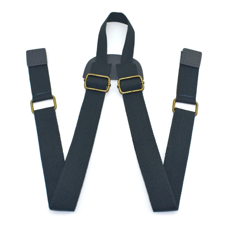 Регулируемый рюкзак черный прочный холст замена плечевого ремня школьная сумка