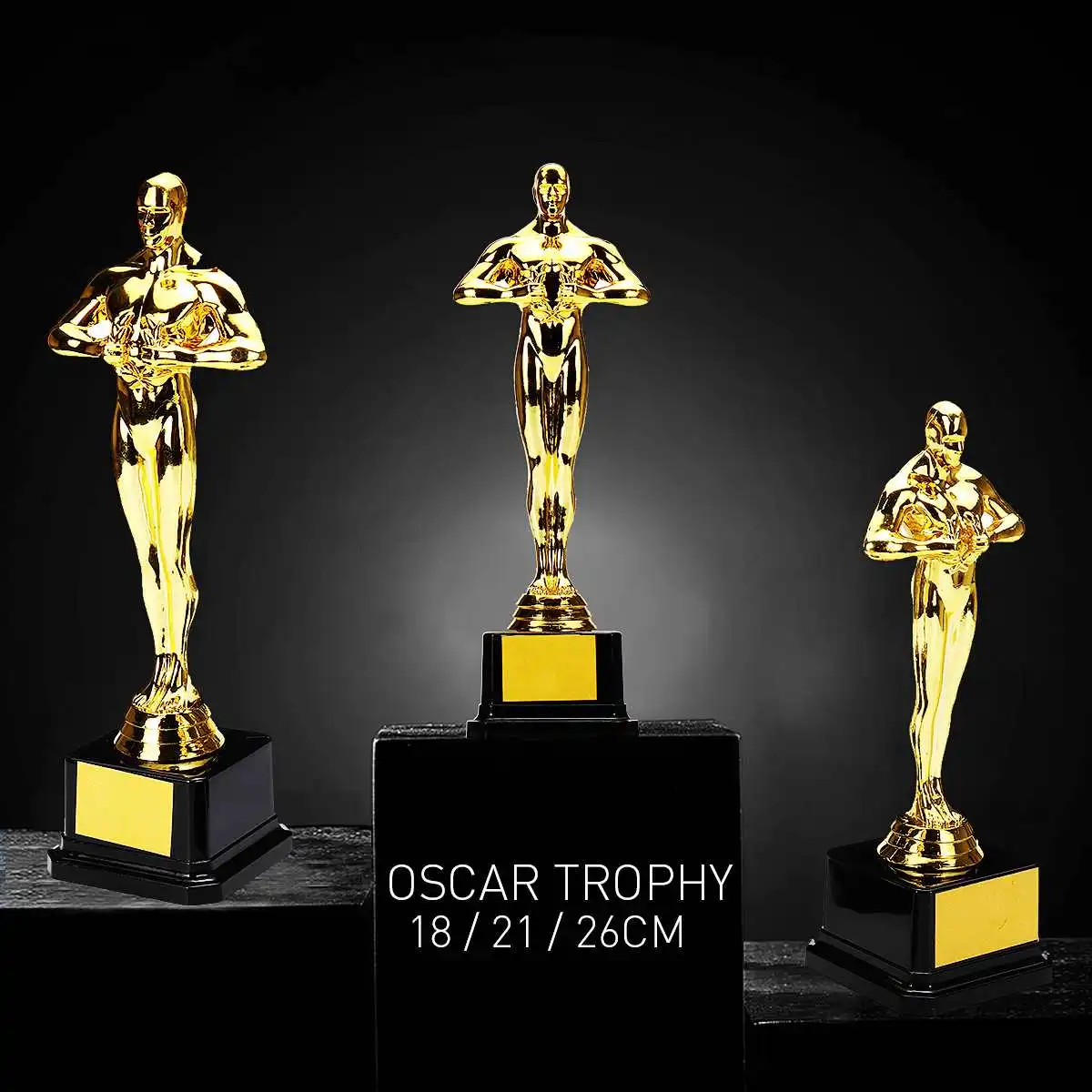 

Oscar Trophy Awards 18cm/21cm/26cm Gold-Plated-Replica Team Sport Competition Craft Souvenirs Plastic Party Celebrations Gifts