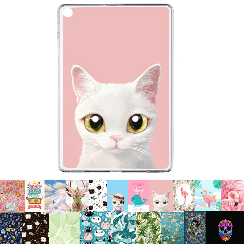 Мягкий чехол из ТПУ с принтом для Samsung Galaxy Tab A 8 0 10 1 7 9 SM-T280 T285 T350 T355 T550 T555 T580 T510 T590 T290