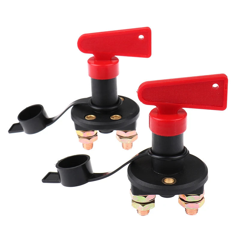 

Red Key Cut Off Battery Main Kill Switch Vehicle Car Modified Isolator Disconnector Car Power Switch for Auto truck boat 12V/24V