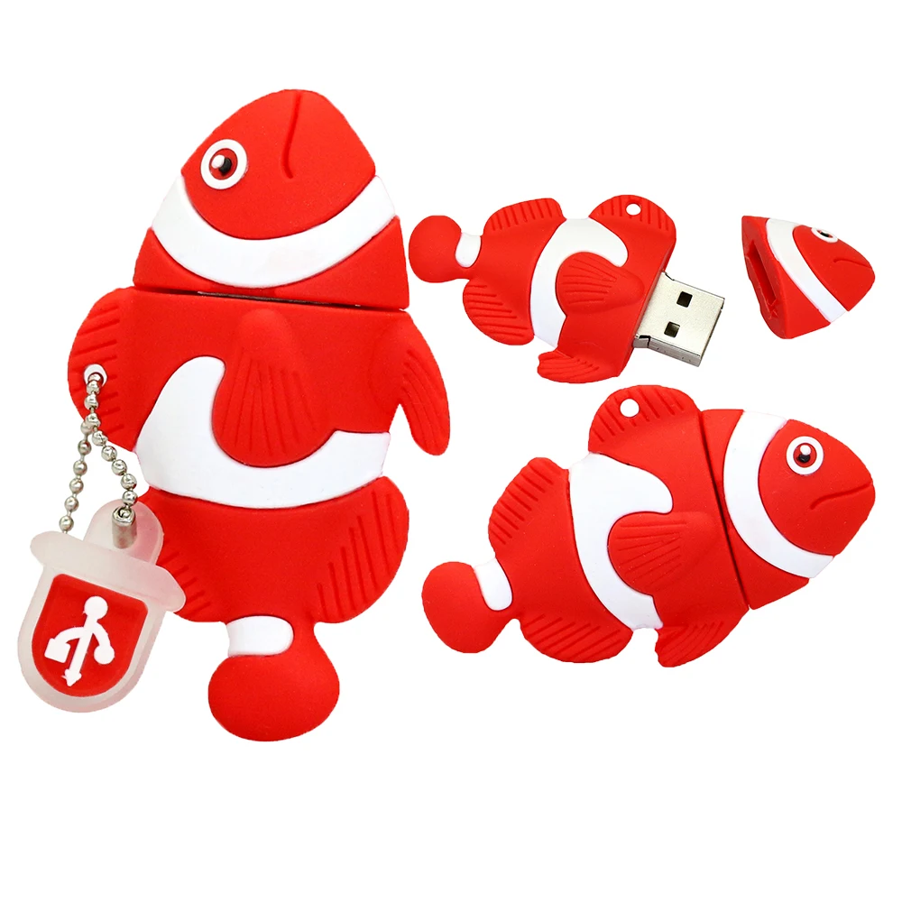 USB флеш накопитель в виде мультяшной рыбы 256 ГБ 128 64 32 16 8 2 0|pendrive 64gb|usb flash drive pendrivepen usb