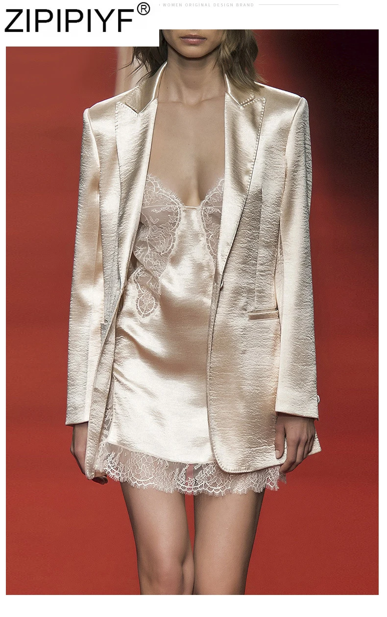 2020 весенний женский Блейзер платье костюмы элегантный блейзер с длинным рукавом