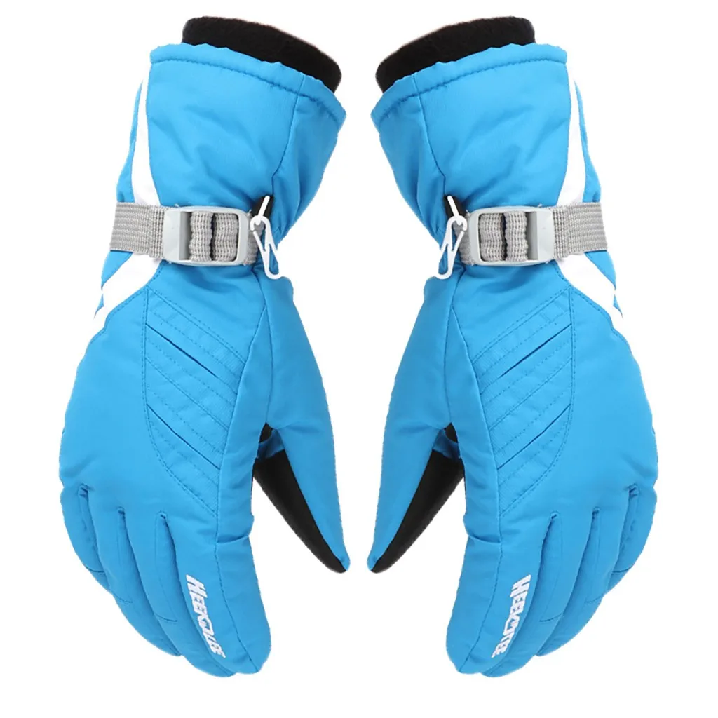 Теплые детские зимние ветрозащитные перчатки для катания на лыжах и сноуборде