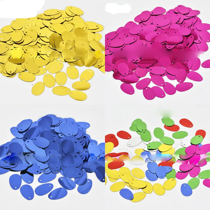 Овальные блёстки 12 × 20 мм из ПВХ бусины в форме яйца аксессуары для одежды бусы