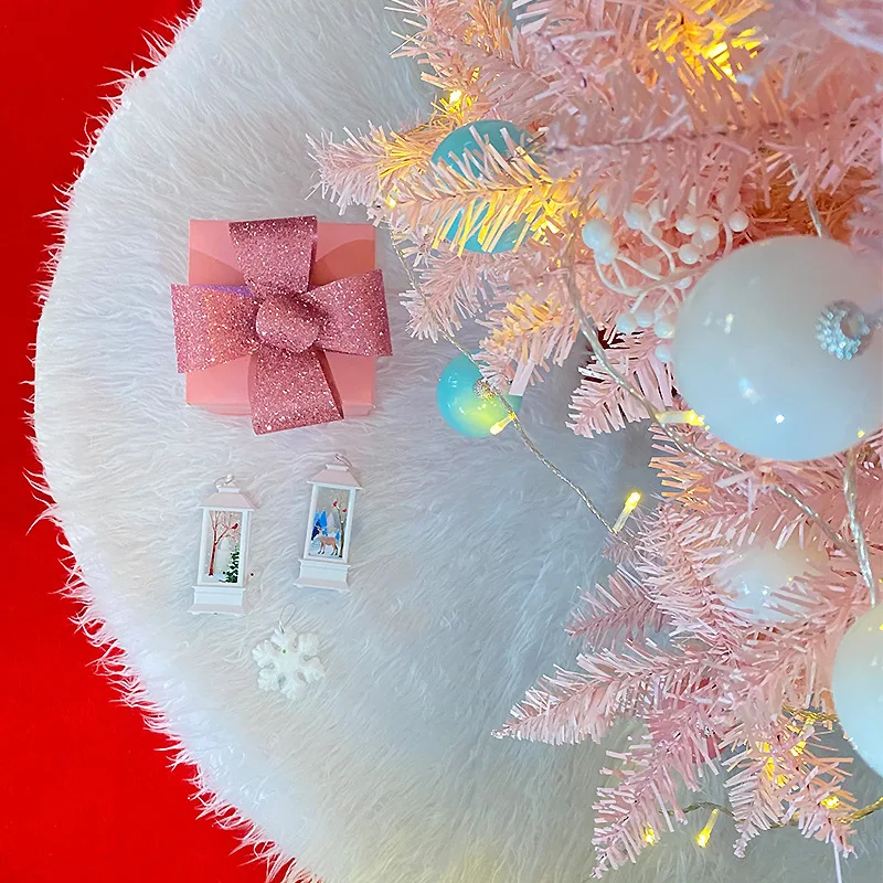 

White Plush Christmas Tree Skirt Christmas Tree Decorations Ornaments Holiday Supplies Luxury Christmas Decoration Skirt
