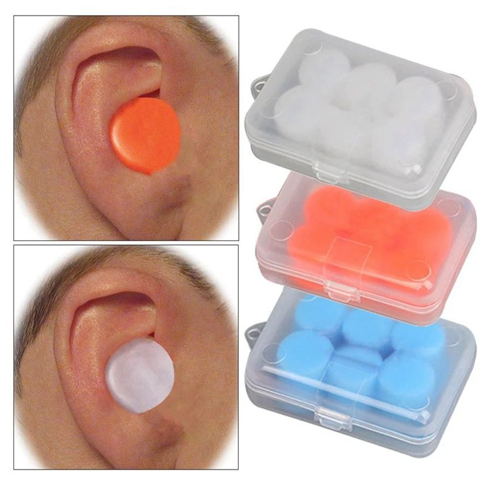 

6pcs/box Home Mouldable Swimming Noise Cancelling Studying Outdoor Hearing Protection Soft Silicone Sleeping Flexible Ear Plug