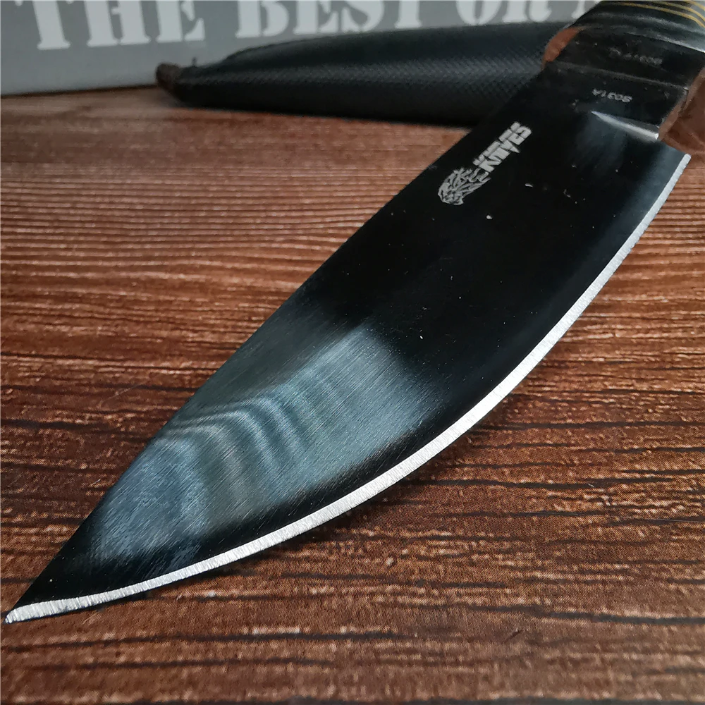 Военный нож с деревянной ручкой карманный кухонный Клинок стальным лезвием 9CR18MOV